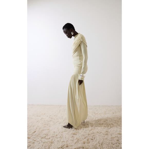 De La Vali RAVEL MINI DRESS IN IVORY SPANDEX JERSEY US 2 - Picture 2 of 8